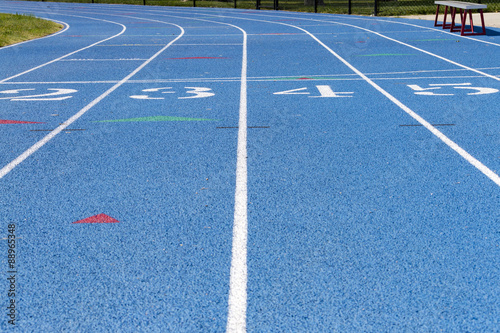 High School Track Detail With Numbers