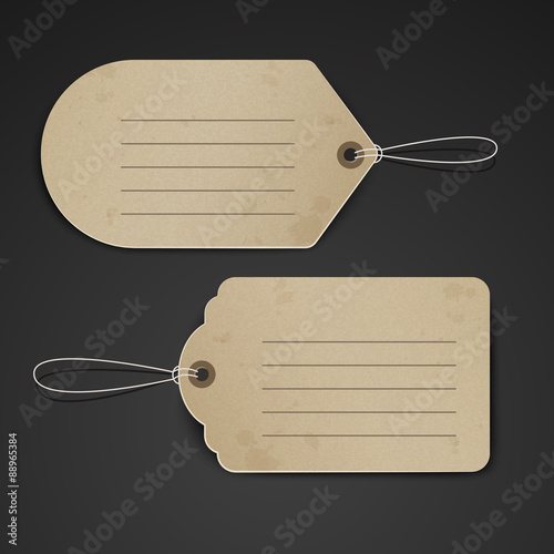 blank brown price tags