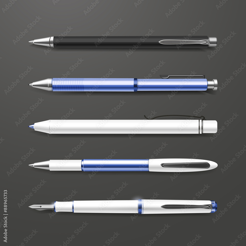 graceful blue pens set graceful blue pens set