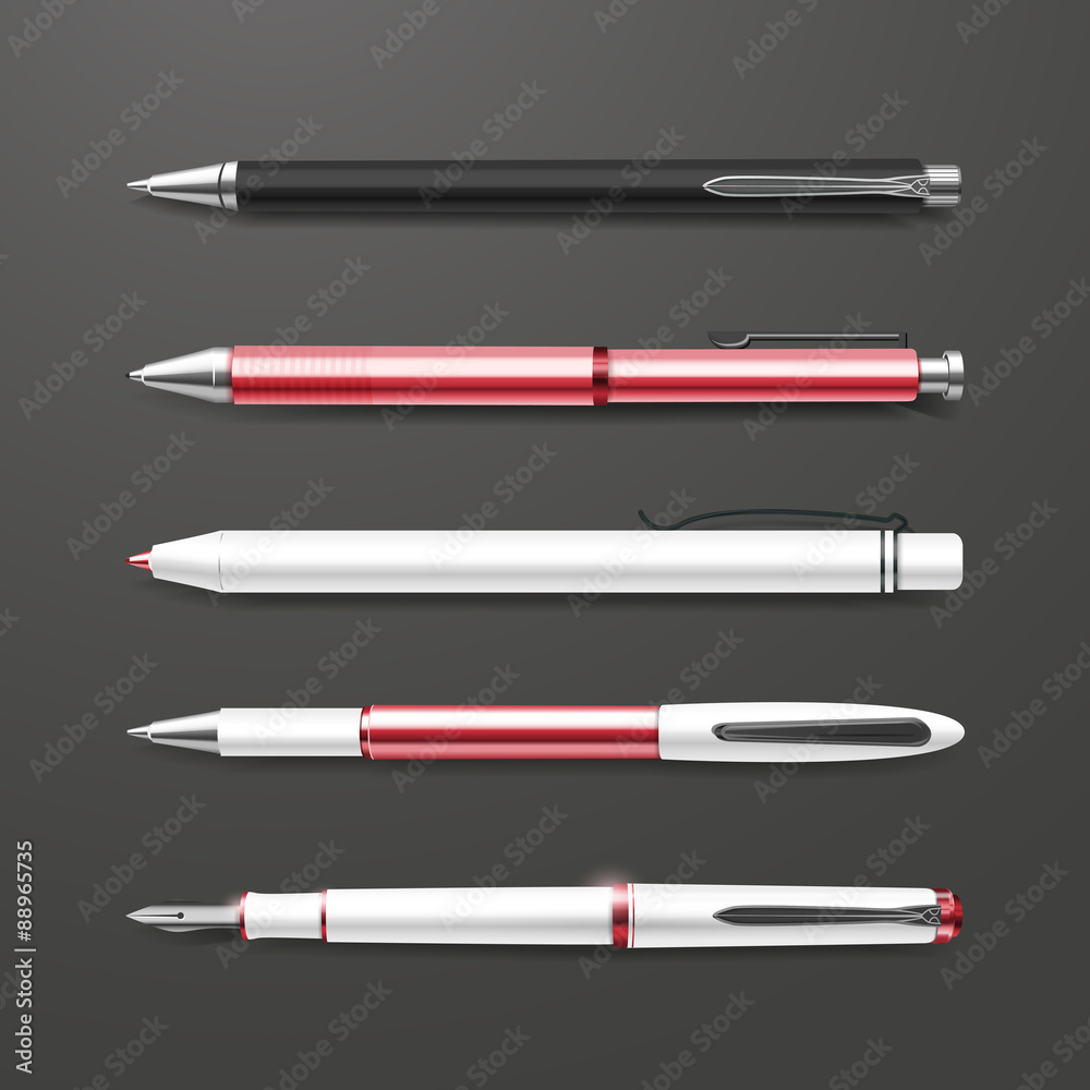 graceful red pens set graceful red pens set