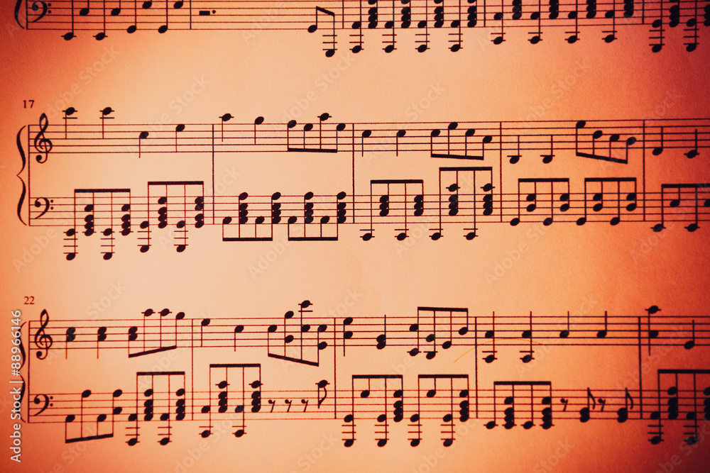 Fototapeta premium Music notes background