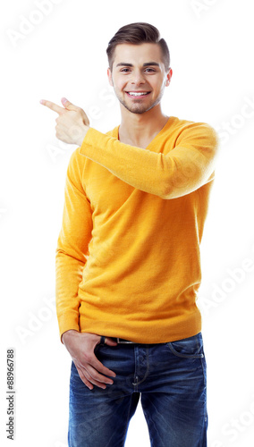 Handsome young man isolated...