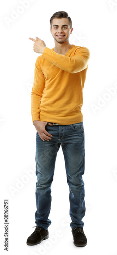 Handsome young man isolated...