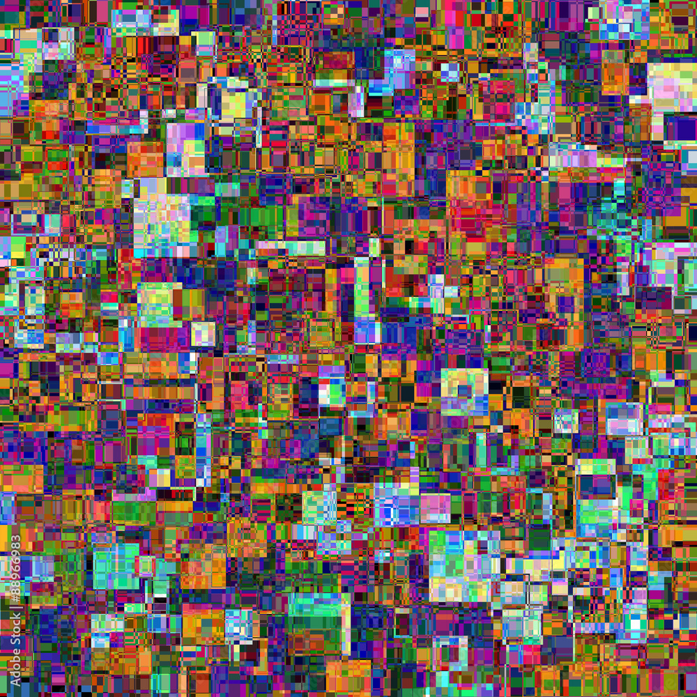 Fototapeta premium Vector abstract background. Consists of geometric elements. The elements have a square shape and different color. Colorful mosaic background. Medley background.