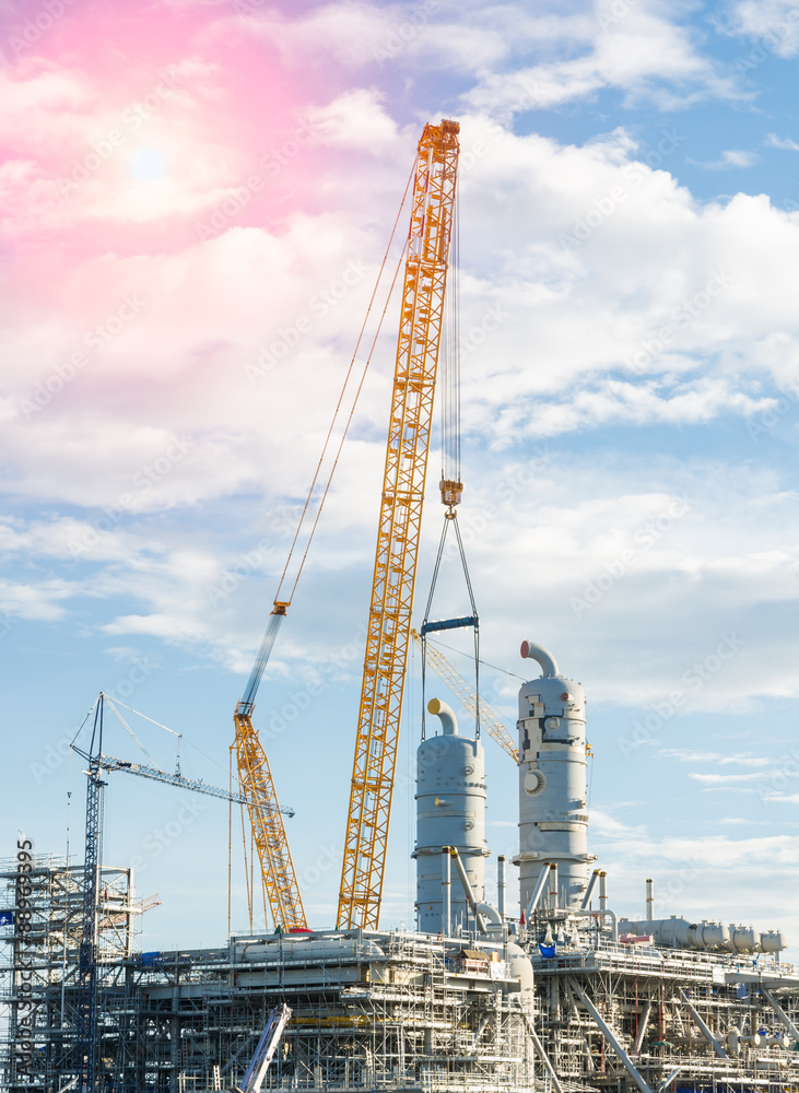Construction Industry oil rig refinery working site Construction Industry oil rig refinery working site