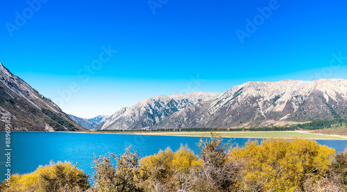 Panorama Landscape of mountain range at Lake Pearson Arthur s pa