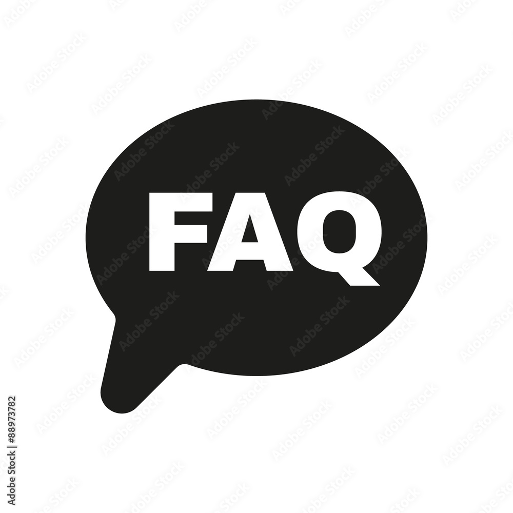 The faq speech bubble icon. Help symbol. Flat The faq speech bubble icon. Help symbol. Flat