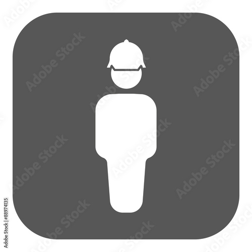 The worker icon. Engineer and repair, technician, builder symbol. Flat