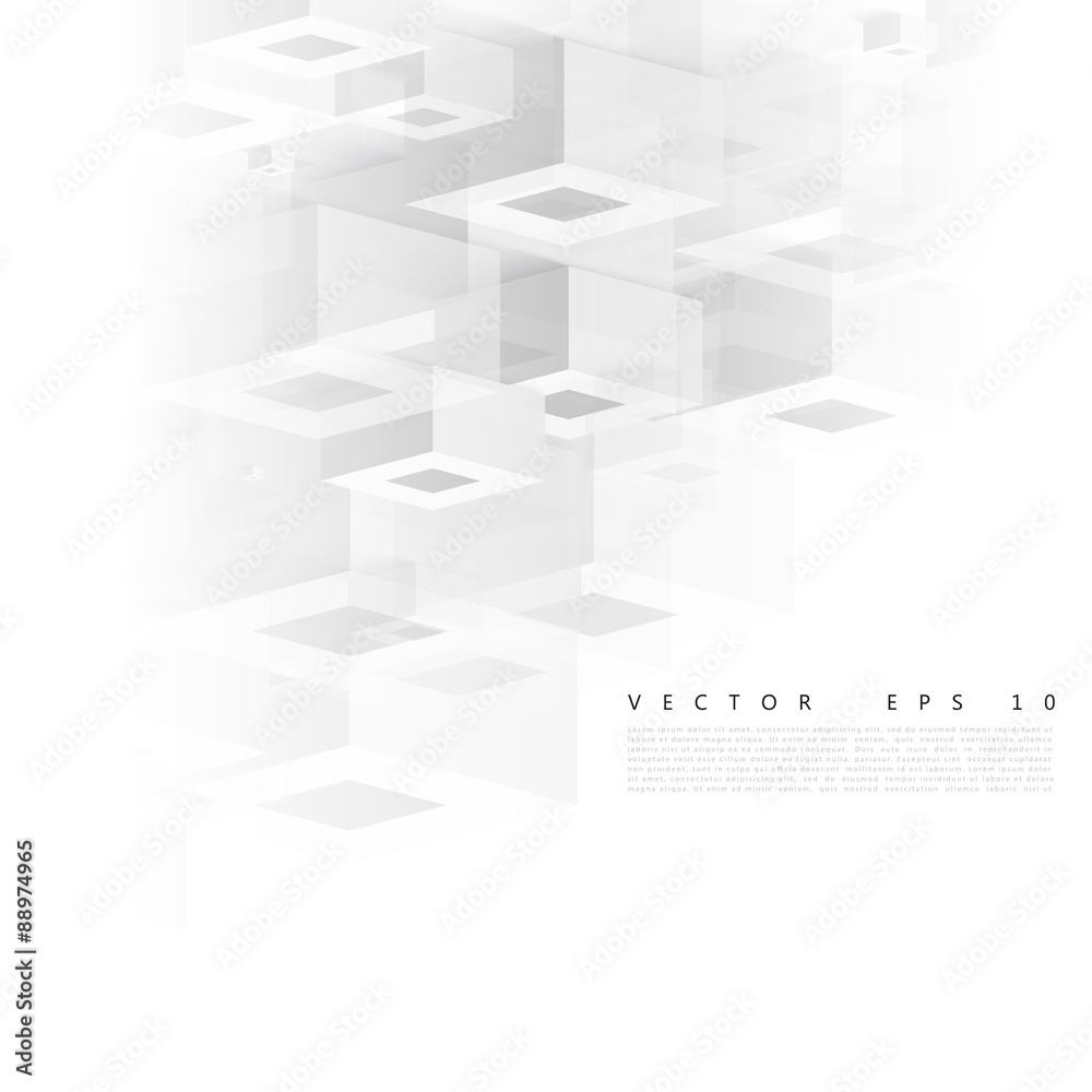 Vector Abstract geometric shape from gray cubes. Vector Abstract geometric shape from gray cubes.