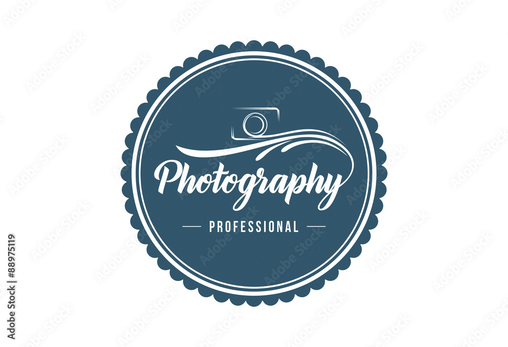 Photography handwrite logo vector illustration
