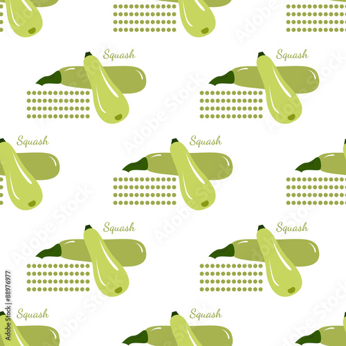 Vector seamless pattern zucchini
