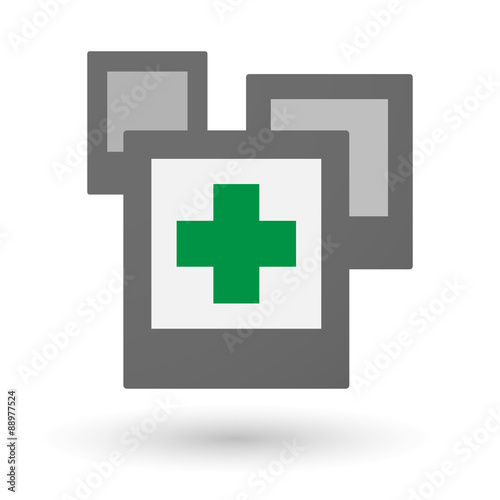 Isolated group of photos with a pharmacy sign