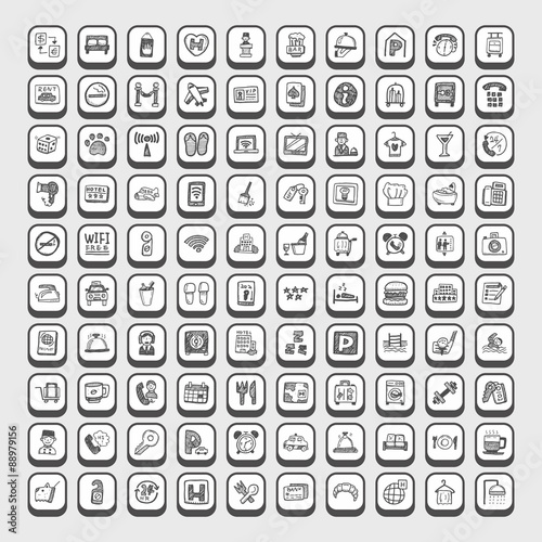 doodle hotel icons