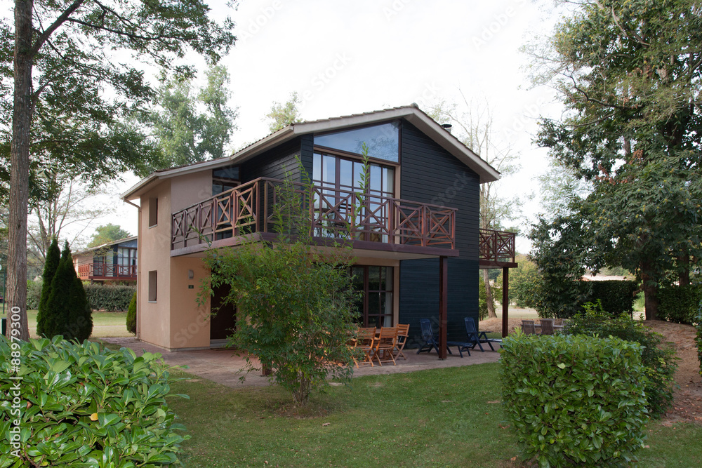 Beautiful modern house with garden, outdoor Beautiful modern house with garden, outdoor