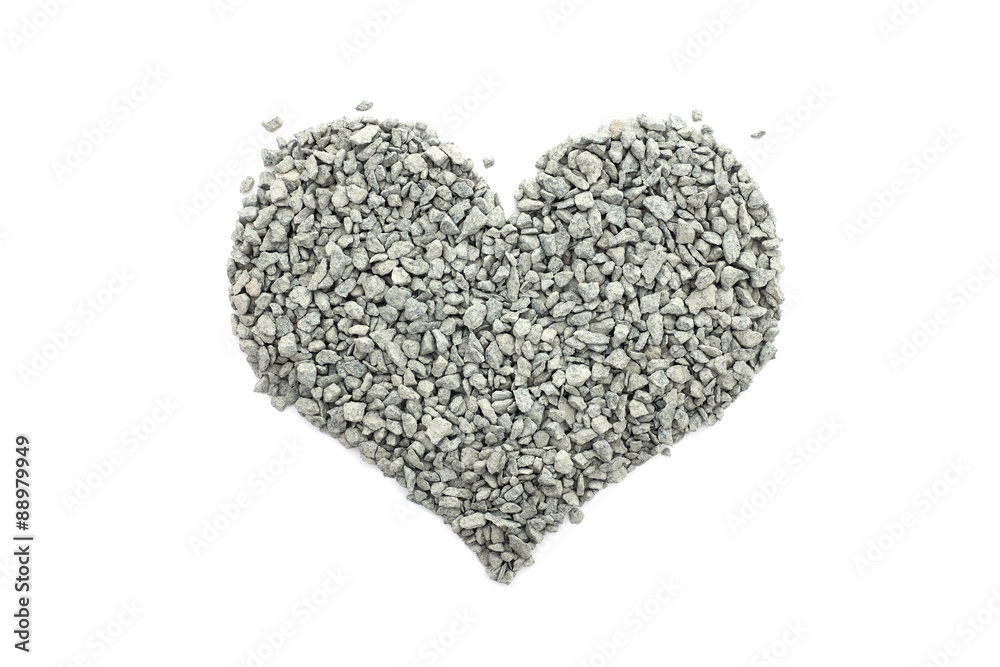 Cambrian green small stones in a heart shape Cambrian green small stones in a heart shape