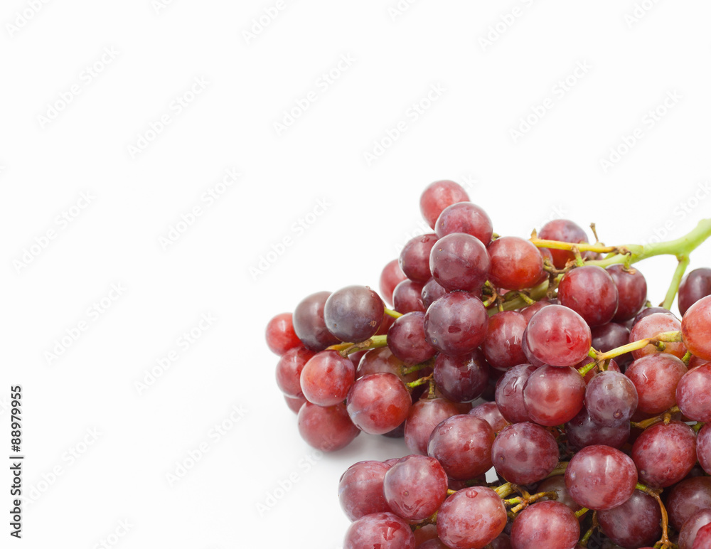 Obraz premium red grapes on a white background