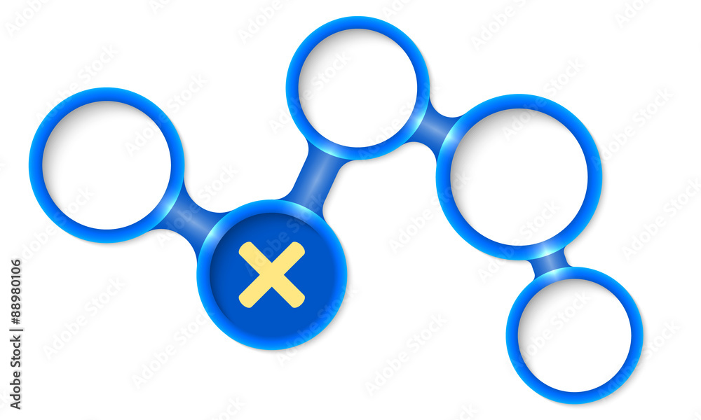 Abstract circular frames for your text and multiplication symbol Abstract circular frames for your text and multiplication symbol