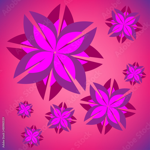 illustration of background with purple flowers
