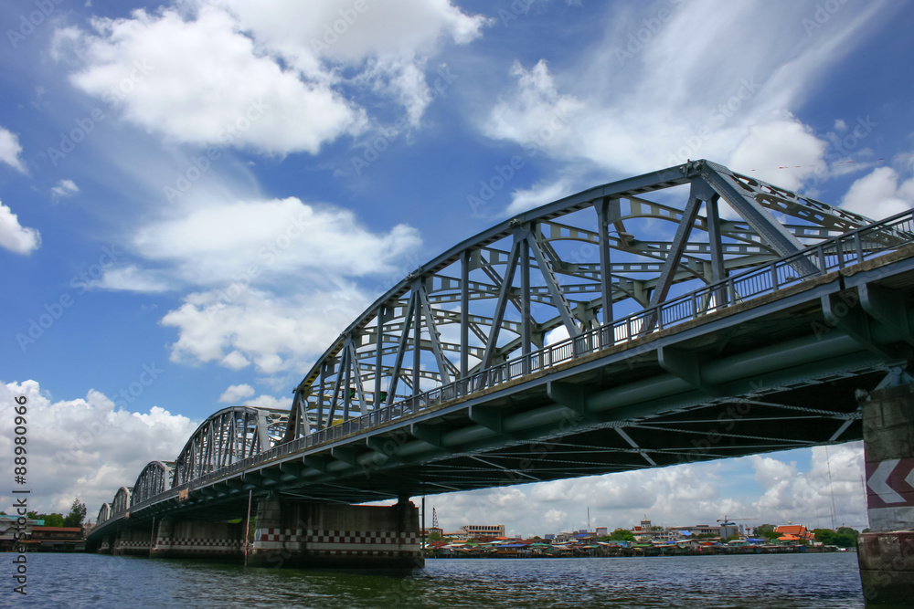 View of Thai river bridge