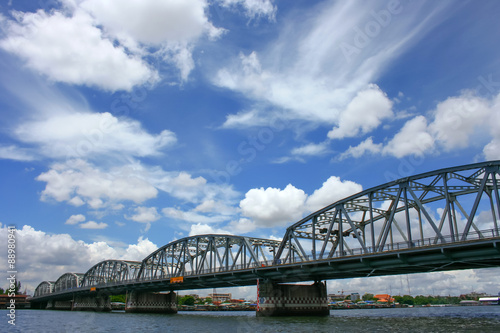 View of Thai river bridge