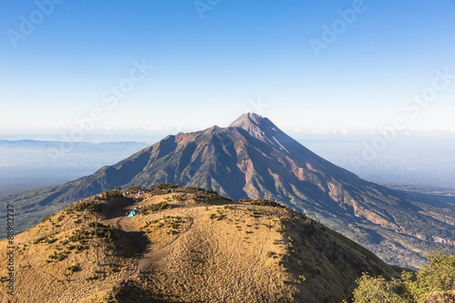 A view of Merapi volcano in Java in Indonesia