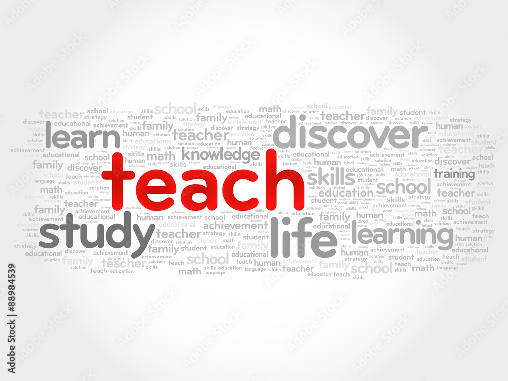 Obraz premium TEACH word cloud, education concept