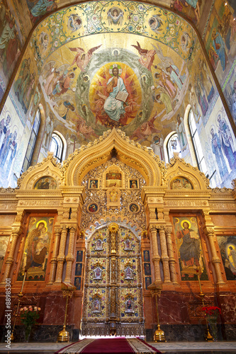 Canvas Print Interior of the Church of the Savior on Spilled Blood in St