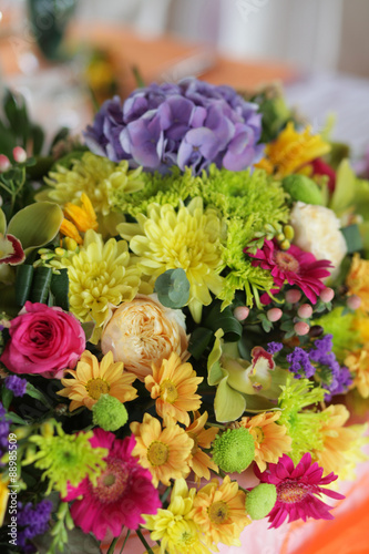 a large bouquet of various flowers