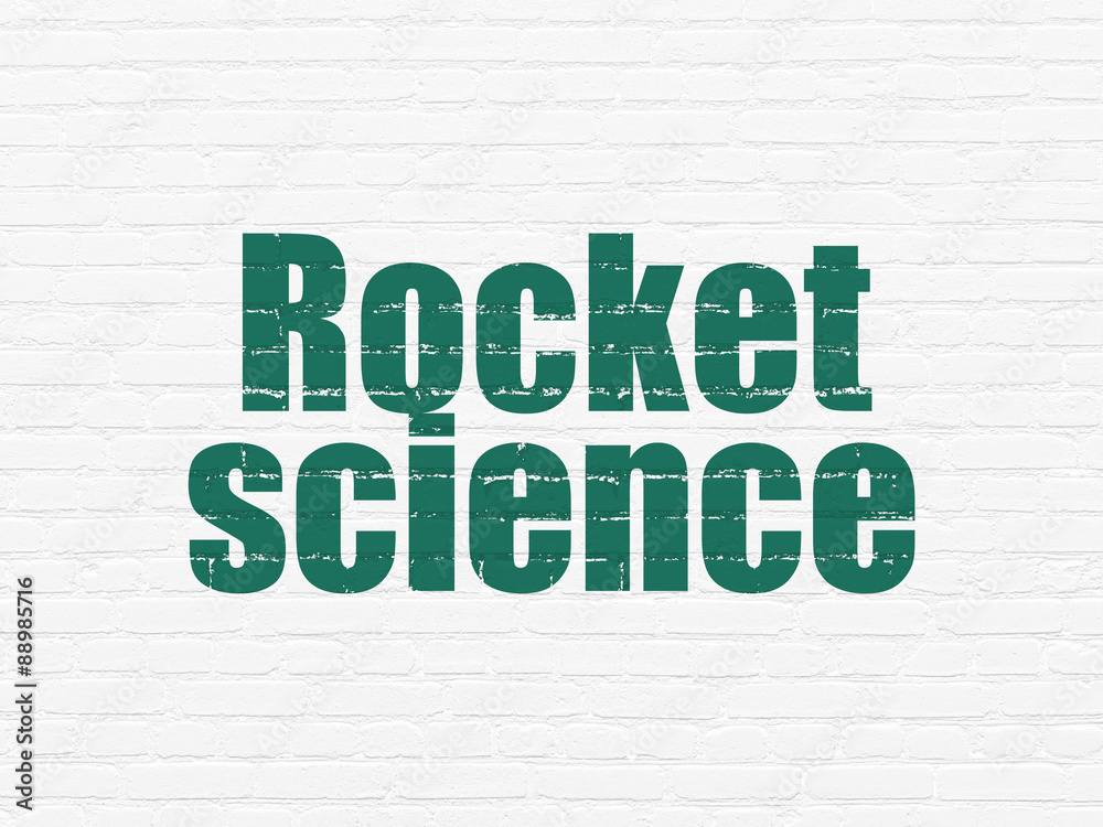 Science concept: Rocket Science on wall background Science concept: Rocket Science on wall background