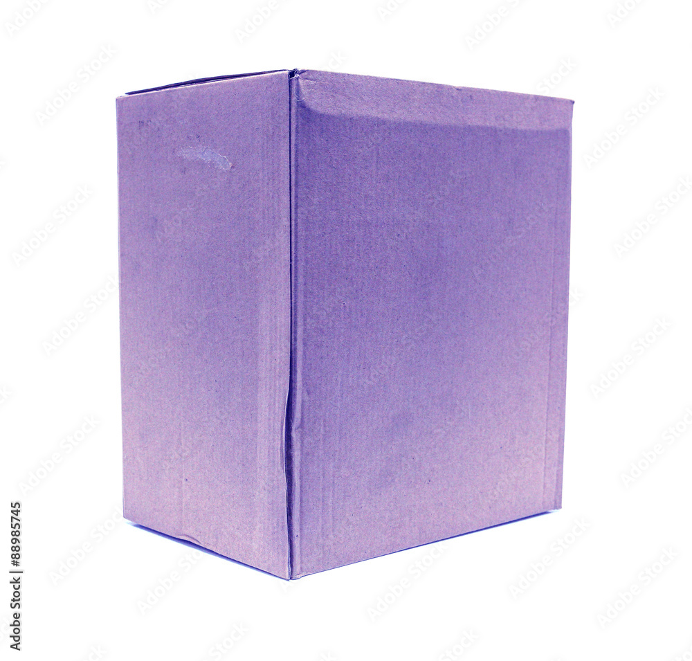 Blue Old packaging cardboard on isolated Blue Old packaging cardboard on isolated