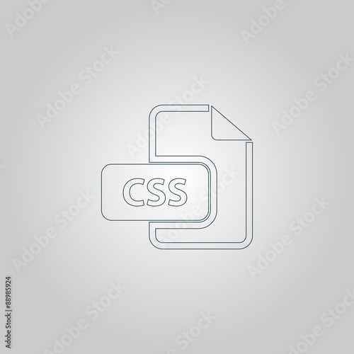 Css file icon vector.
