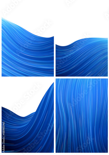 Blue wave background photo