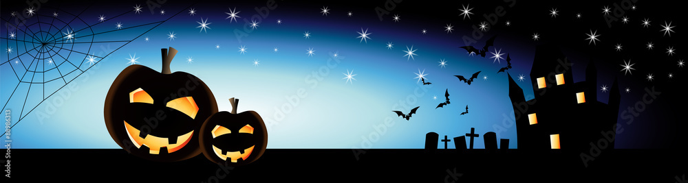 Fototapeta premium Halloween Banner - Vektor