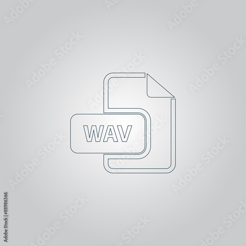 WAV audio file extension icon.