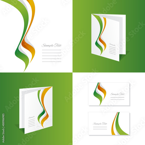 Abstract Ireland brochure leaflet folder cover business card