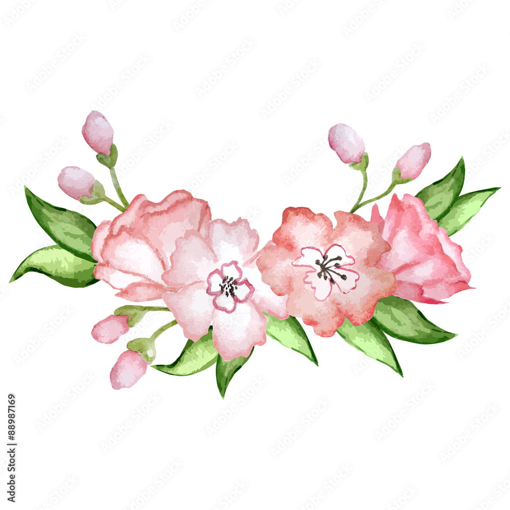 Naklejka premium flower wreath