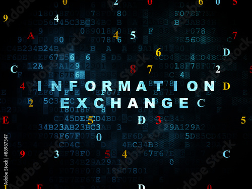 Data concept: Information Exchange on Digital background