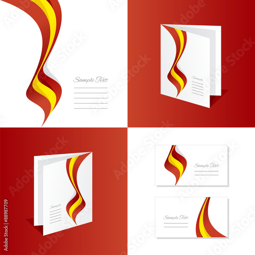 Abstract Spain brochure leaflet folder cover business card
