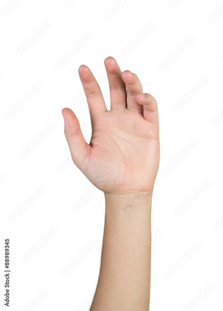 open hand isolated on white background open hand isolated on white background