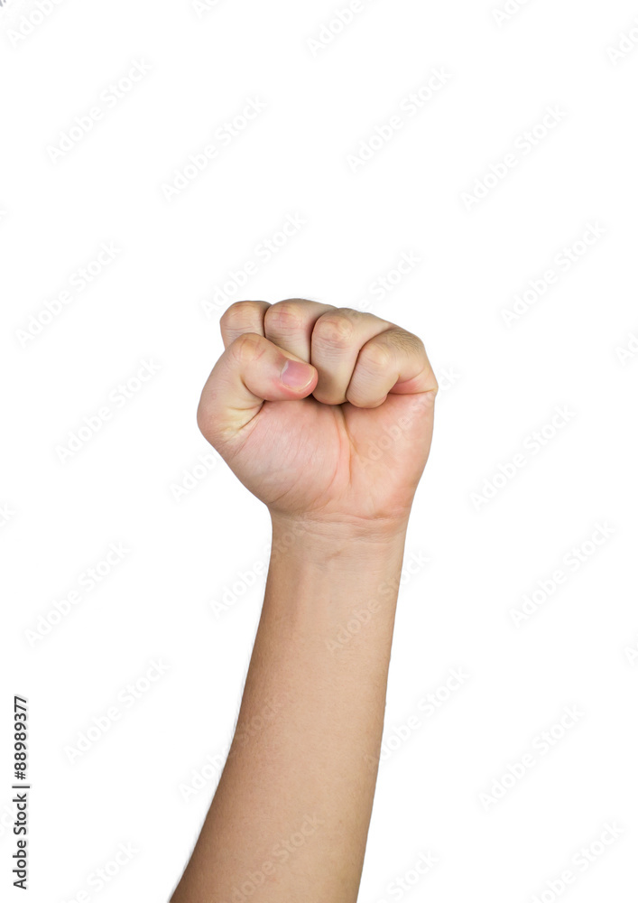 fist hand isolated on white background fist hand isolated on white background