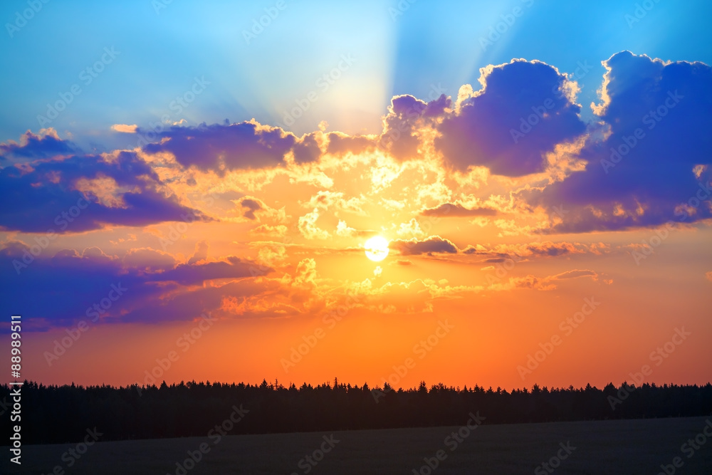 Fototapeta premium Colorful sunset