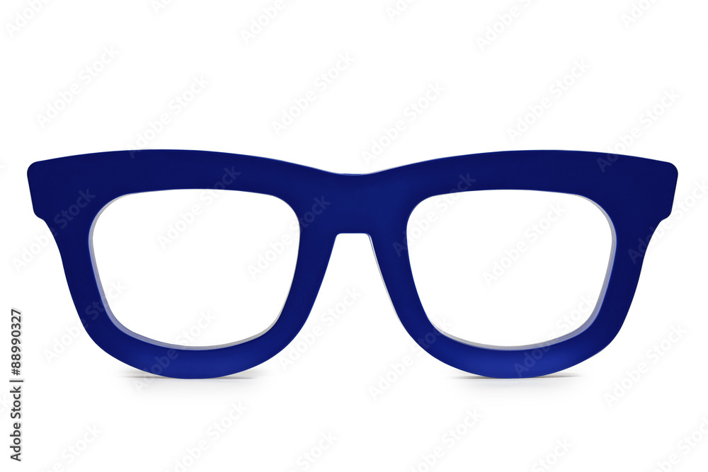 Fototapeta premium Big blue eyeglass frame