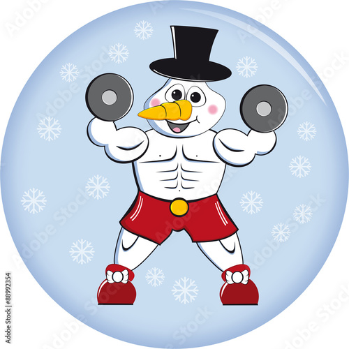 Muscle snowman