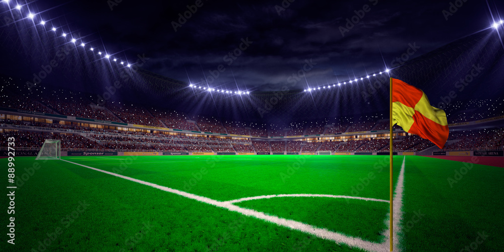 Obraz premium Evening stadium arena soccer field