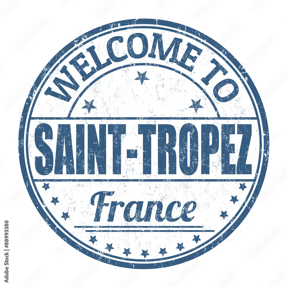 Welcome to Saint Tropez stamp