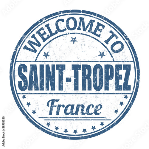 Welcome to Saint Tropez stamp