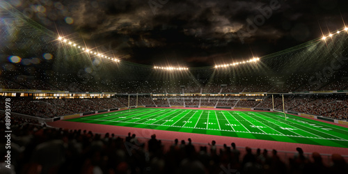Night football arena Stadium render © Anna Stakhiv