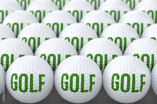 Golf Balls with Text "Golf"
