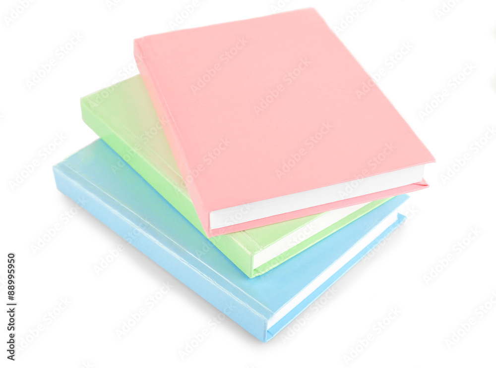 Colorful books isolated on white Colorful books isolated on white