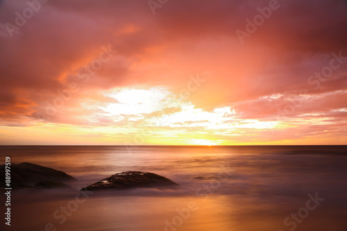 Sonnenaufgang, Arugam Bay, Sri Lanka, Langzeitbelichtung